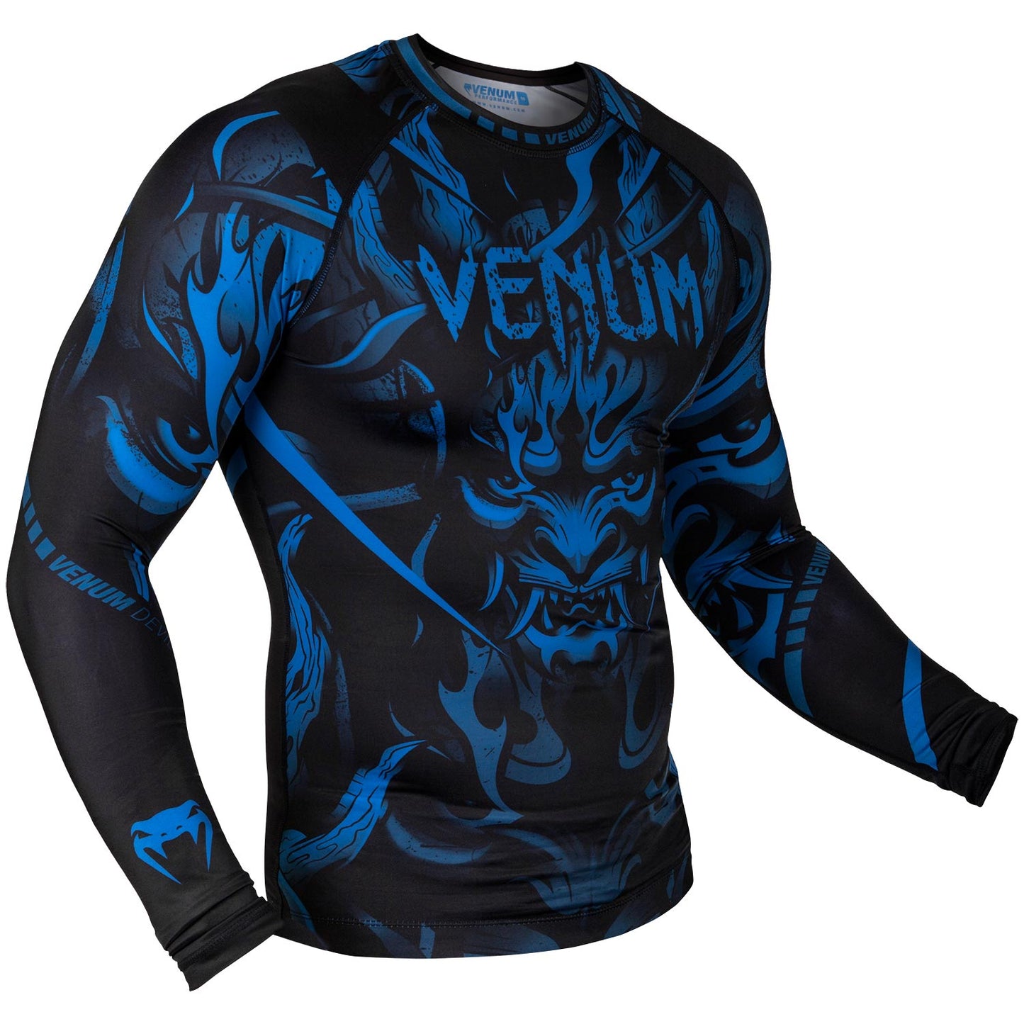 Rashguard Venum Devil - Manches longues - Bleu marine/Noir