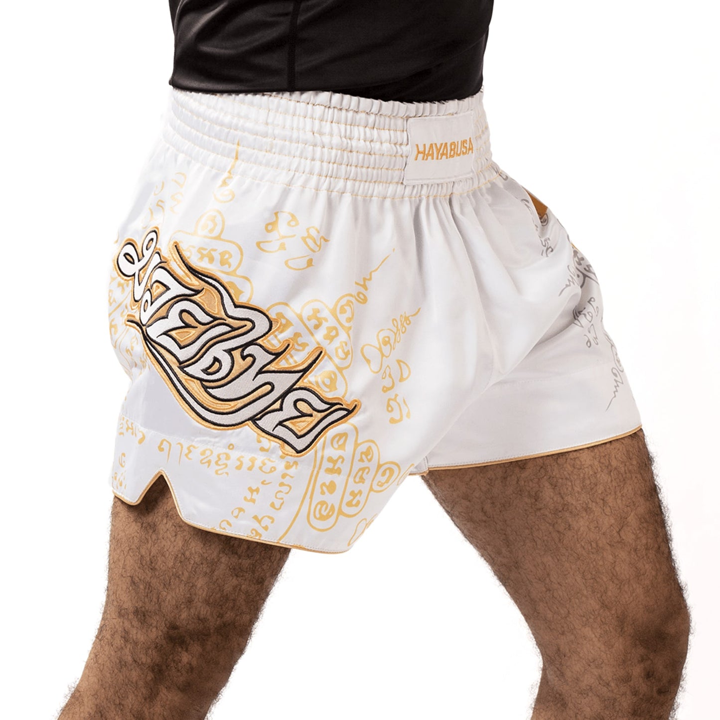 Hayabusa Falcon Pantalones de Muay Thai - Blanco