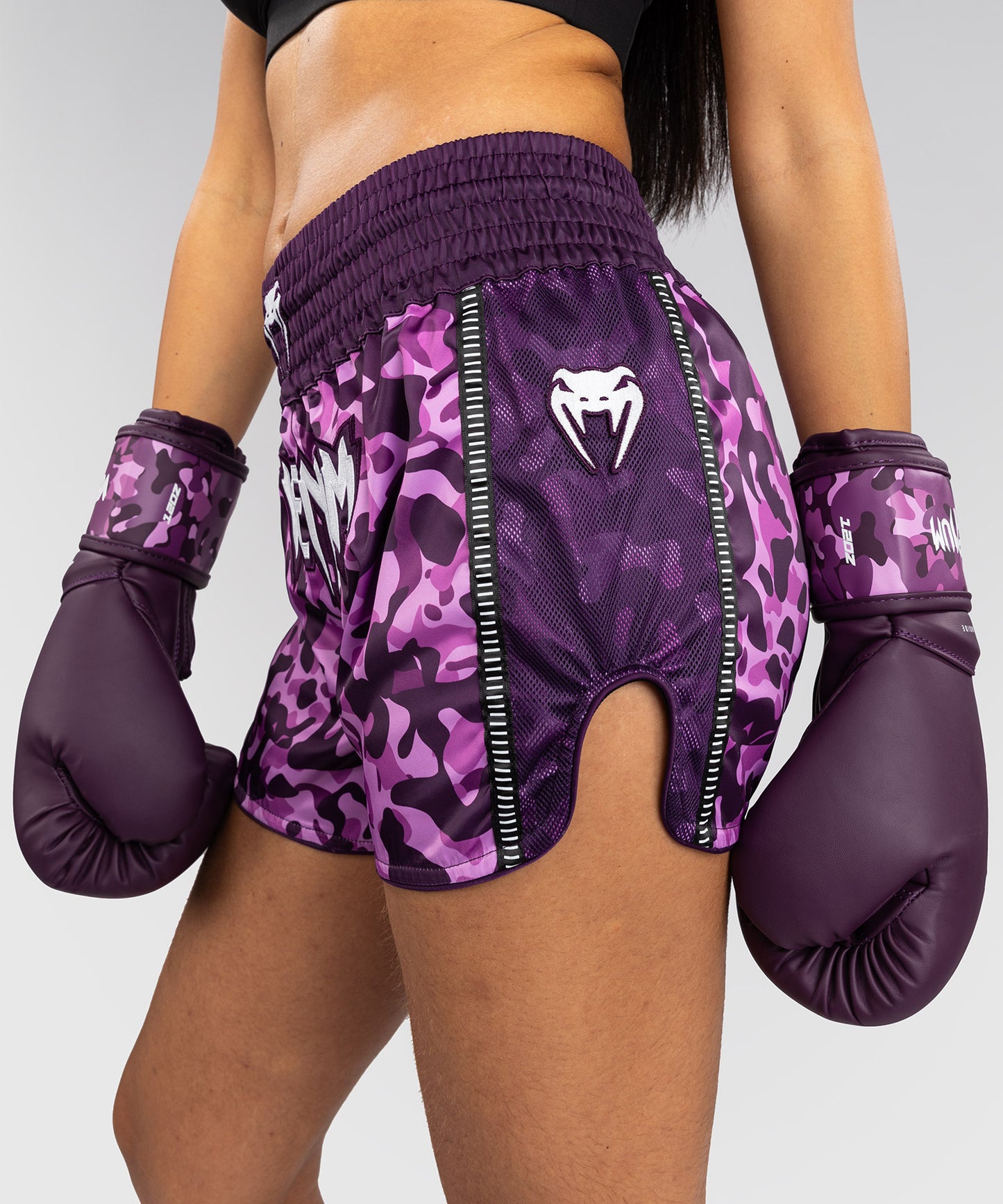 Short de Muay Thai Venum Iris - Prune/Rose