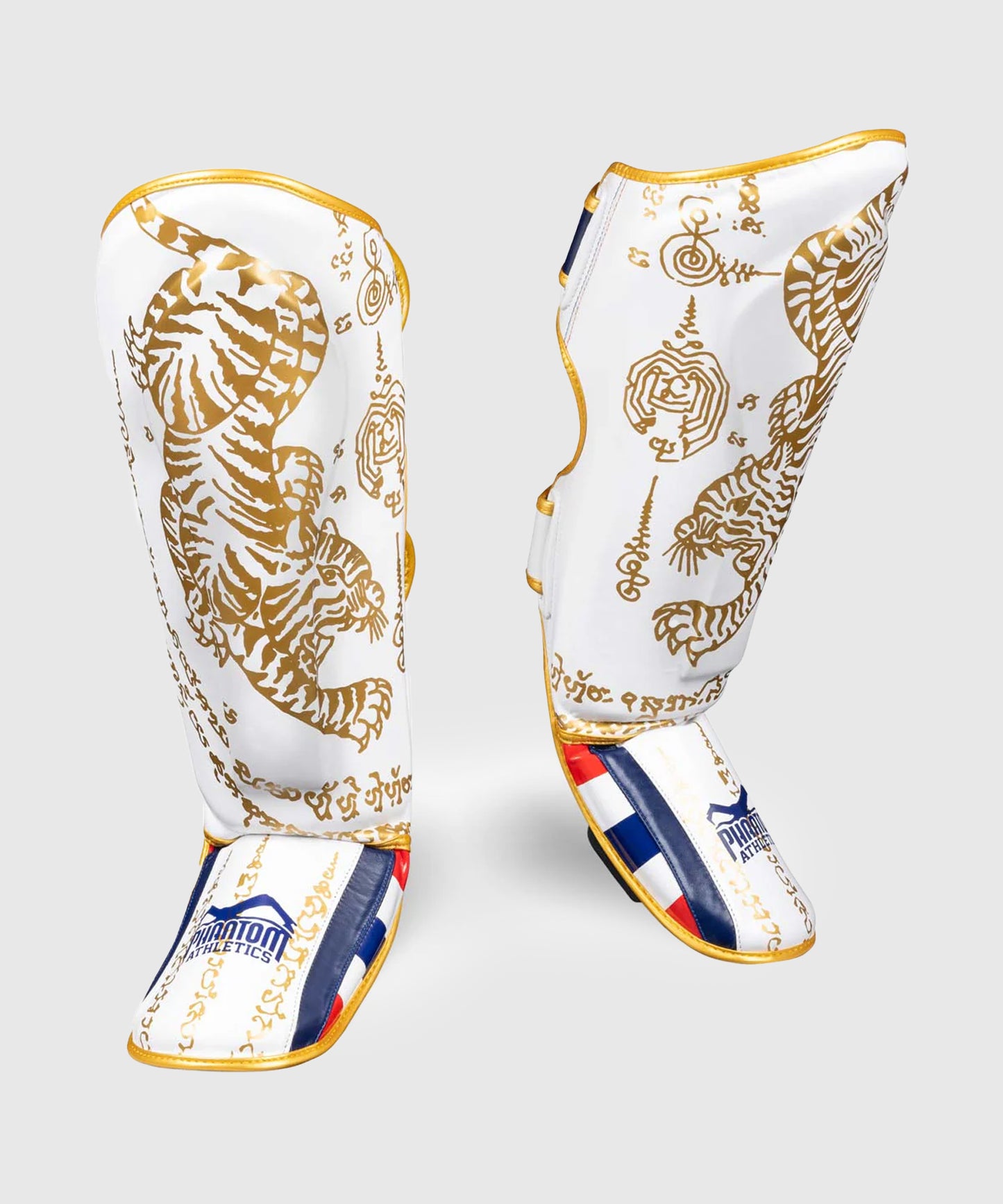 Protège-tibias Short de Muay Thai Phantom Athletics édition limitée - Blanc/Or