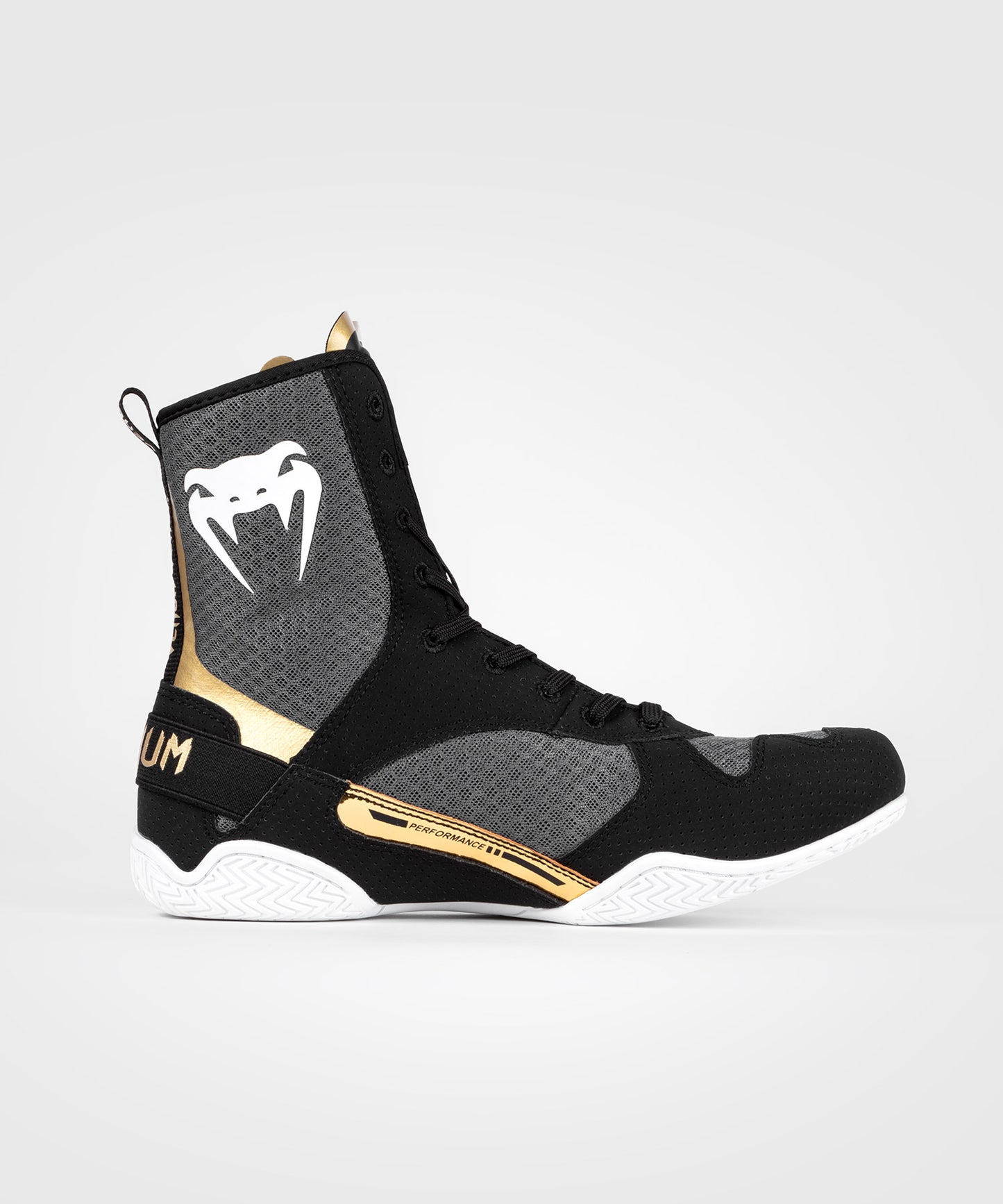 Venum Elite Zapatillas de Boxeo - Negro/Blanco/Oro
