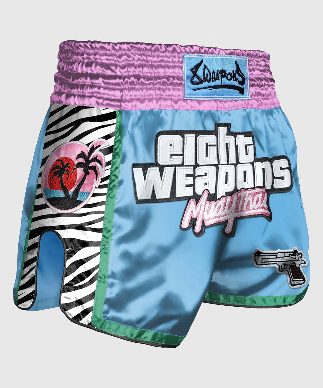 8 Weapons Miami Thai Muay Thai Shorts - Blau