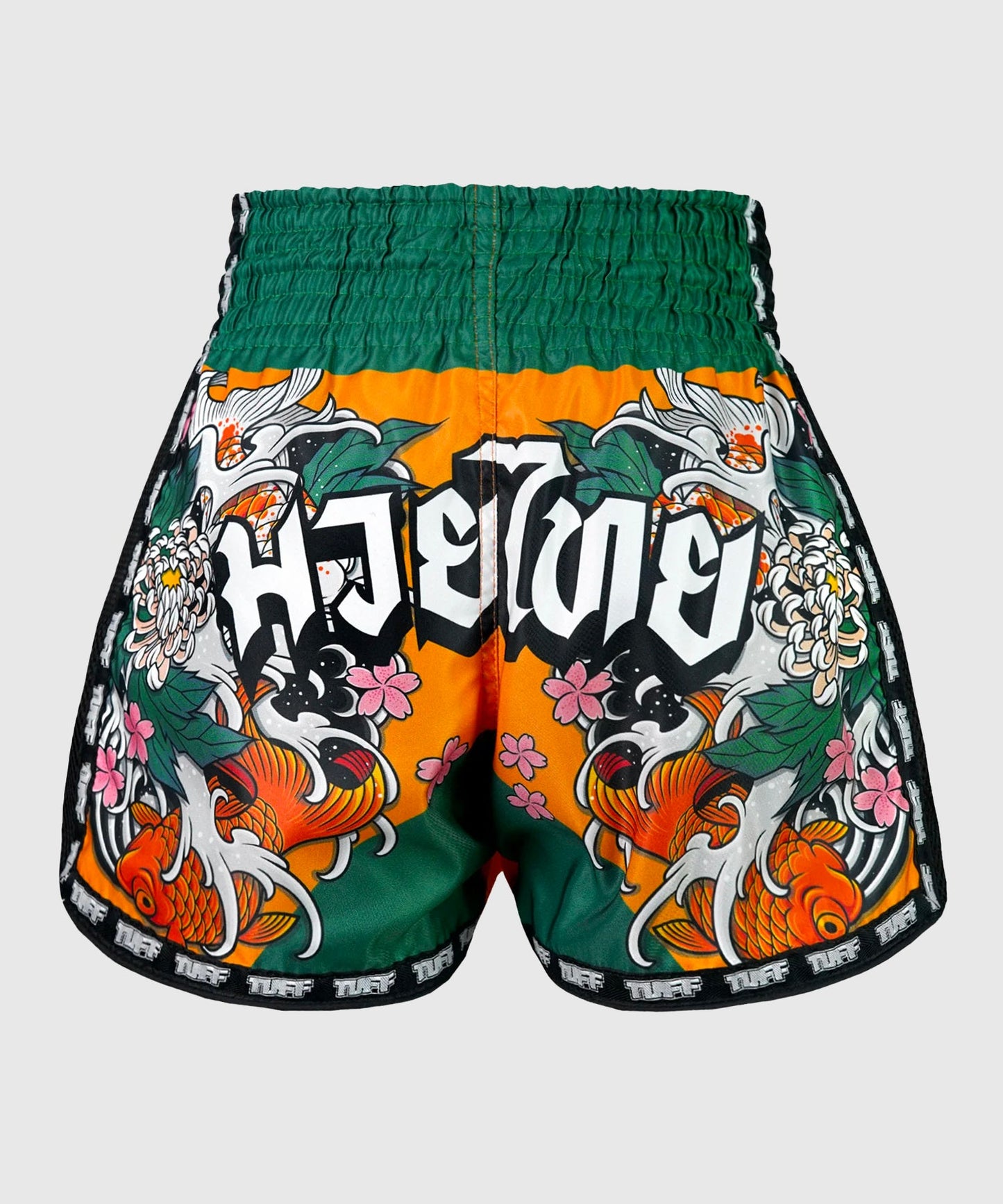 Short de Muay Thai Tuff New Retro Tora Mori To Kingyo - Orange/Vert