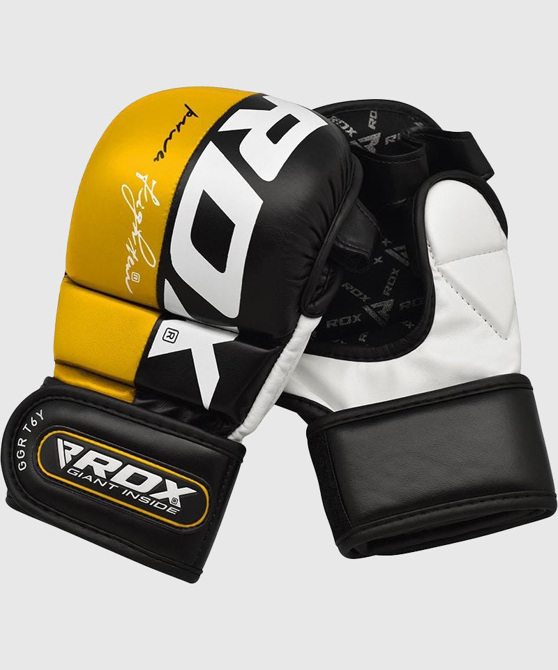 RDX Sports T6 MMA-Sparring-Handschuhe - Gelb