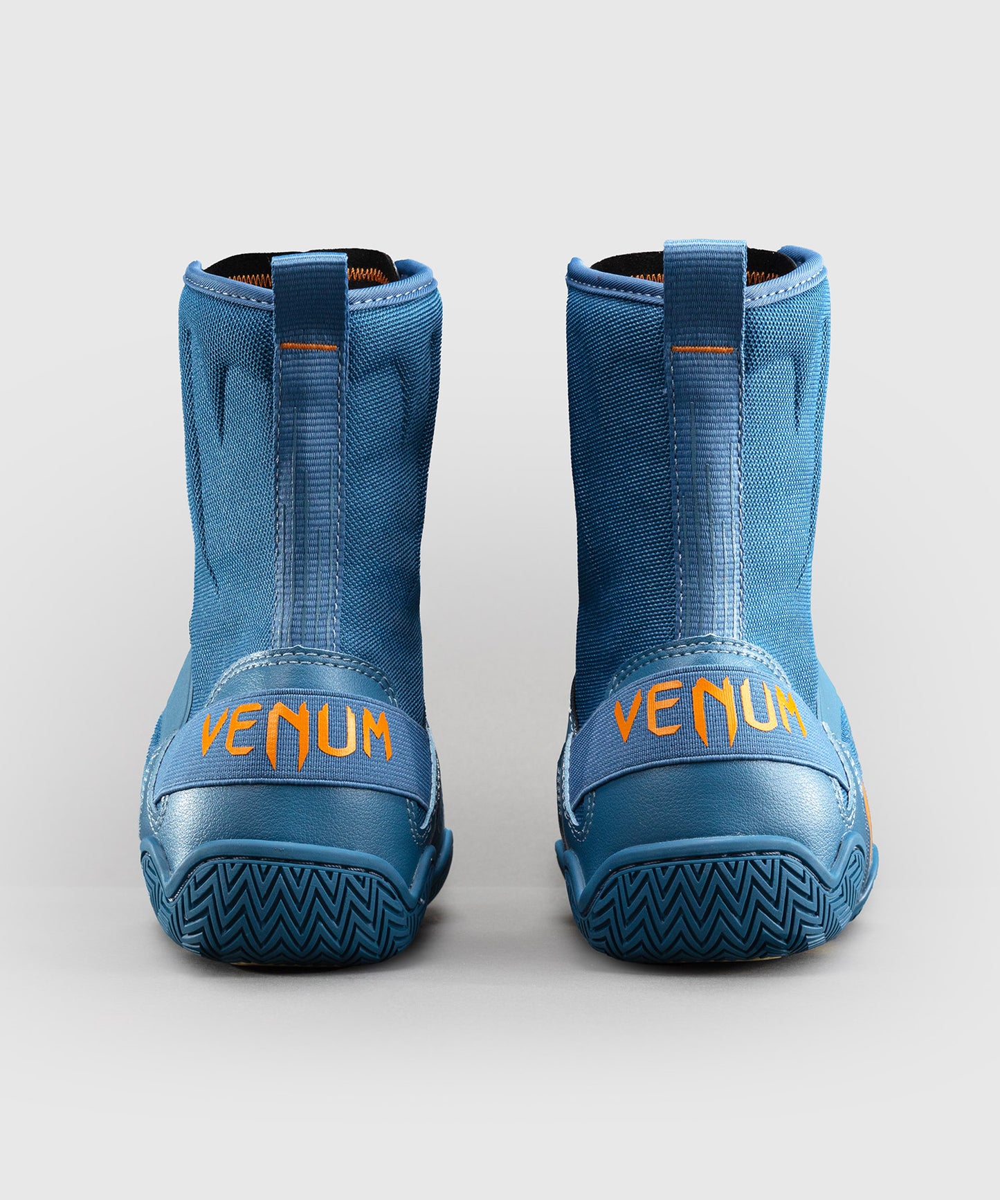 Venum Elite Neo Boxing Shoes - Steel Blue/Orange