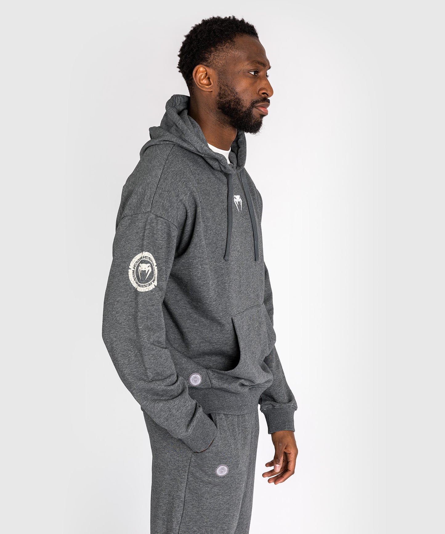 Sweatshirt À Capuche Pour Hommes Venum Vortex XL Lite - Gris Foncé Chiné