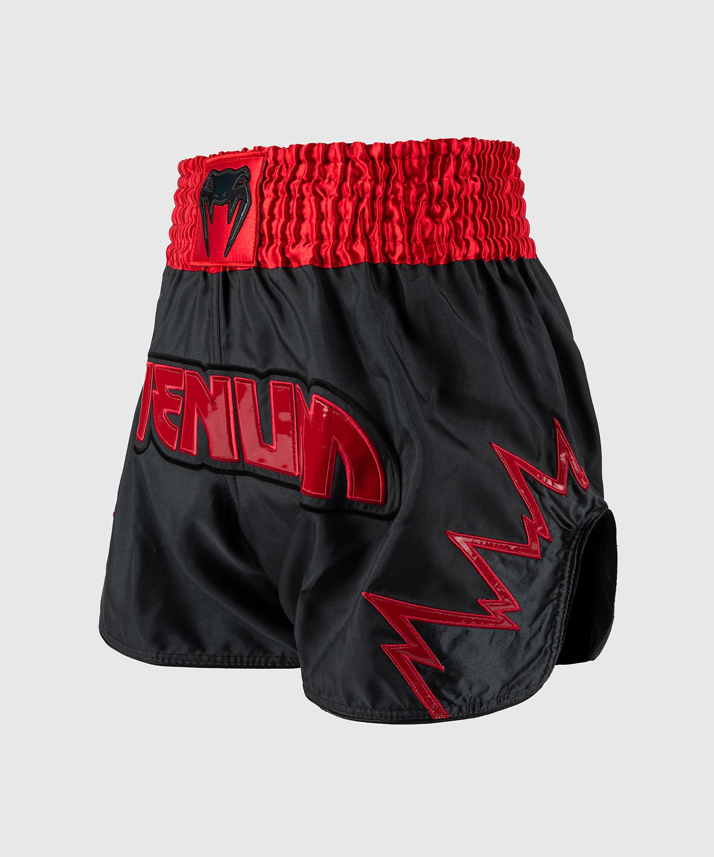 Short de Muay Thai Venum Inferno - Gris Charbon/Rouge