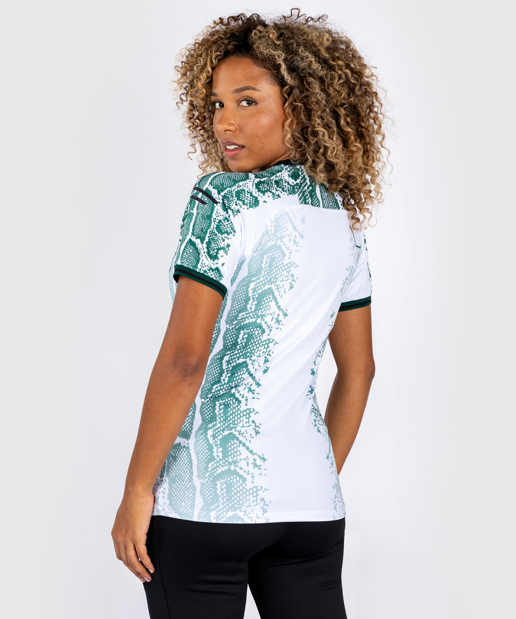 Women's UFC Adrenaline by Venum Authentic Fight Night Technical T-Shirt - Emerald Edition - Green/White