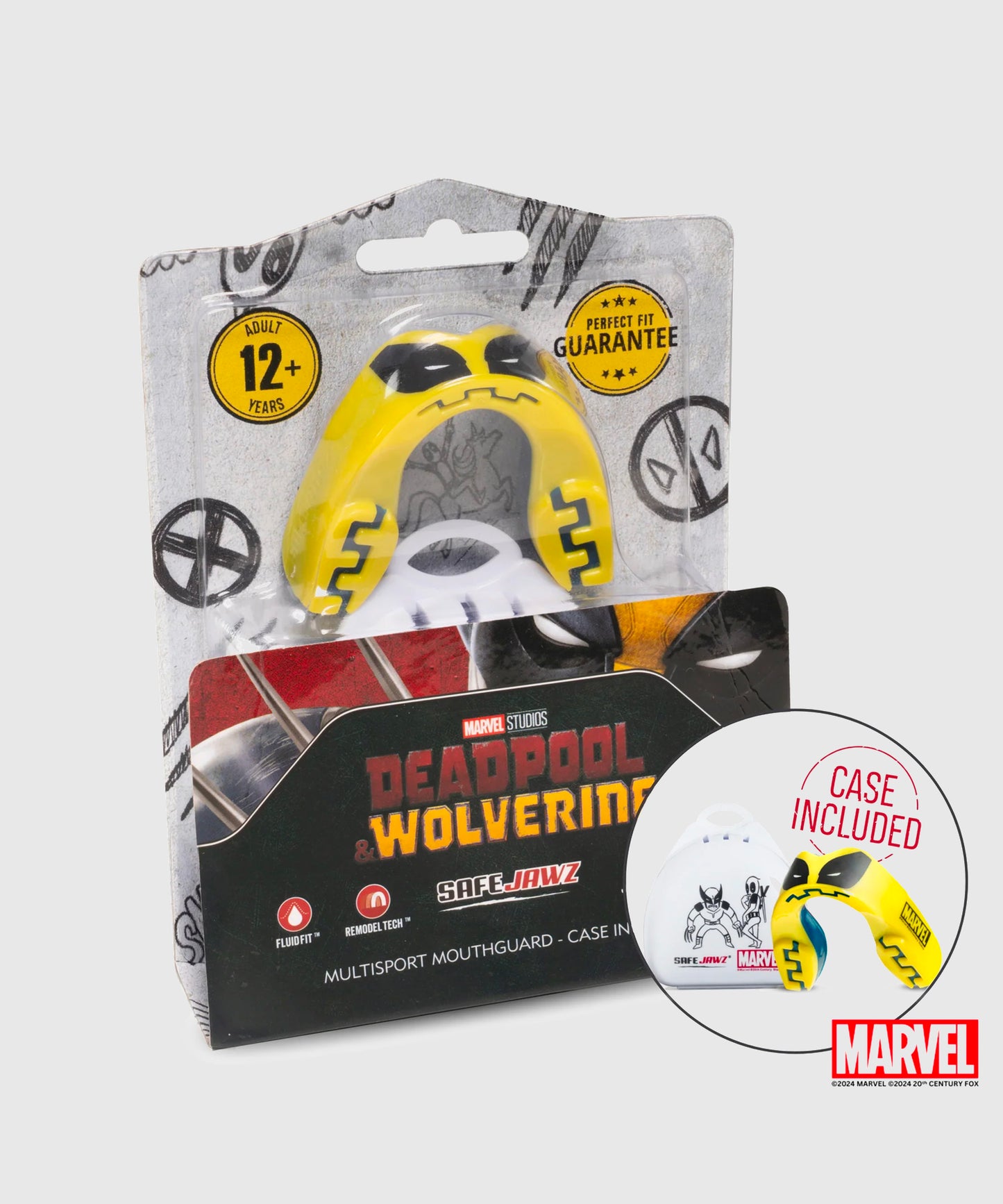 Safejawz Marvel X-Men Wolverine Protector Bucal - Amarillo