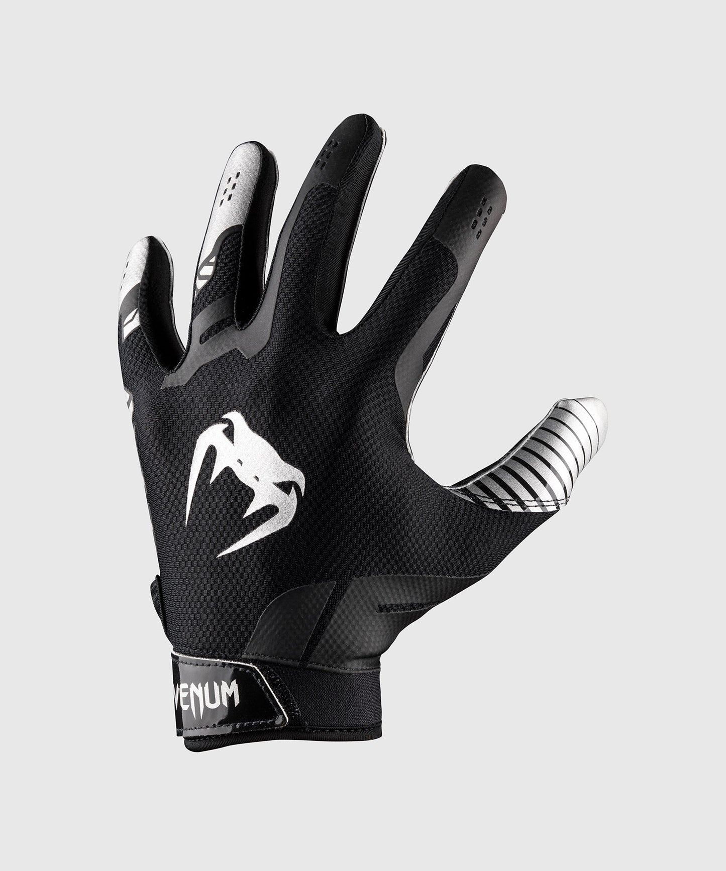 Venum Elite Guanti da Football - Nero/Argento