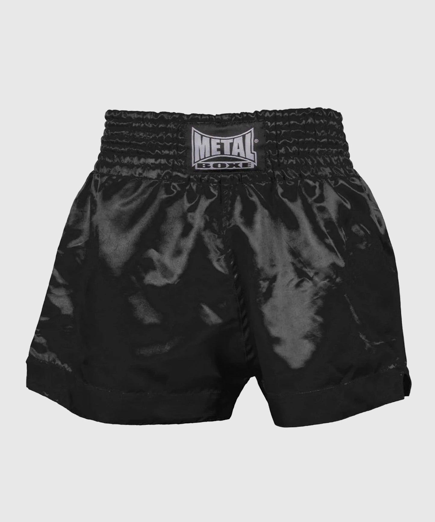 Metal Boxe Pantalones Cortos de Boxeo Thai - Negro
