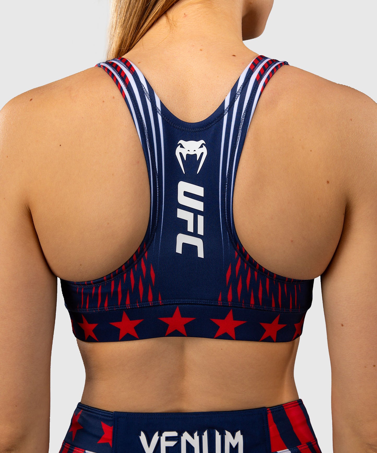 Women's Official UFC Freedom 250 by Venum Blue Authentic Fight Night Sports Bra