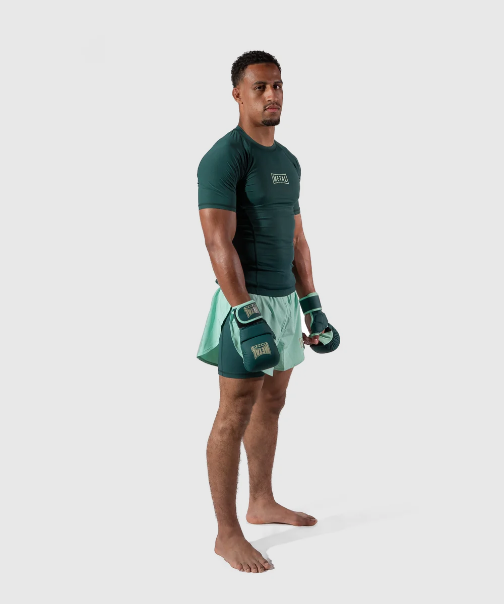 Metal Boxe Performance Deep Waters Kurzarm-Rashguard - Grün
