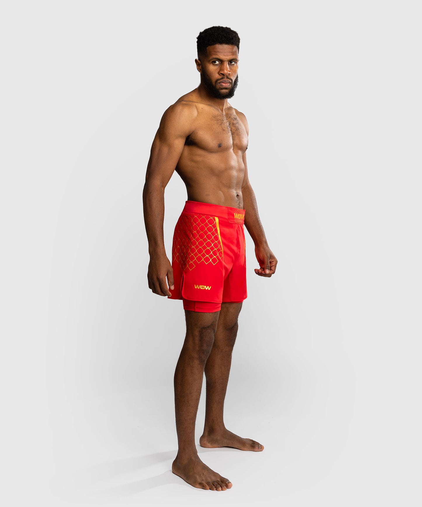 Short de Combat pour Hommes Venum x WOW FC - Fury Rouge/Or