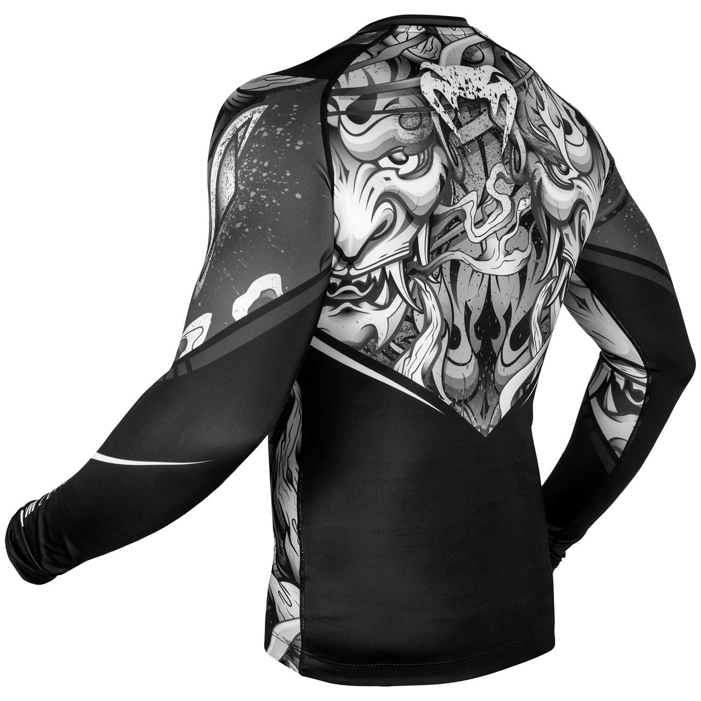 Venum Devil Rashguard - Langarm - Weiß/Schwarz