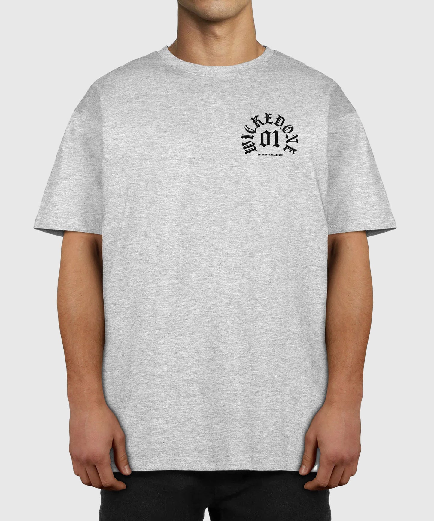 Wicked One Oversize Goat Trainings-T-Shirt - Grau