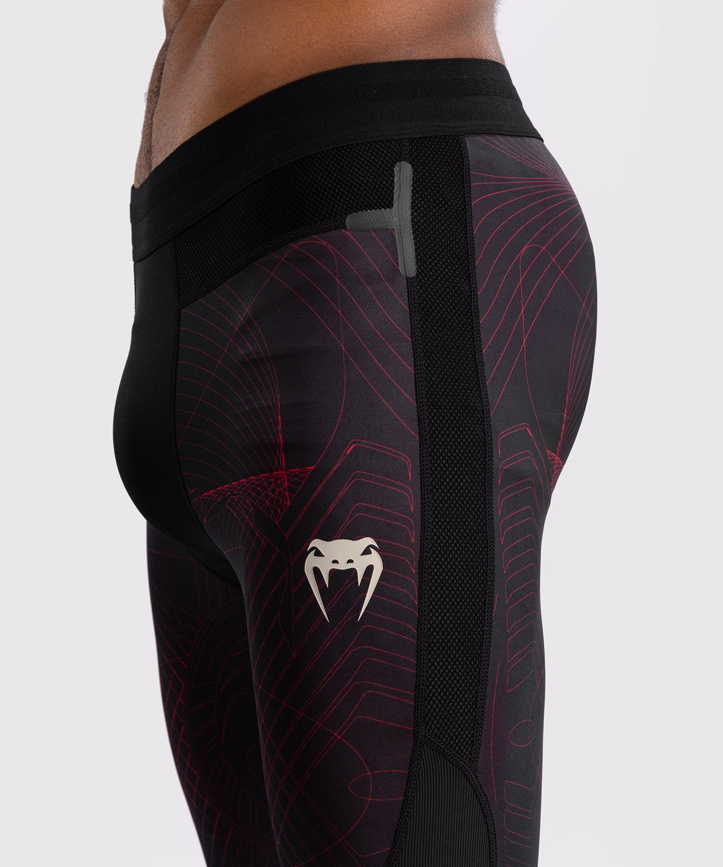 Pantalon de Compression Venum G-Fit Air pour Hommes - Noir Profond/Rouge Feu