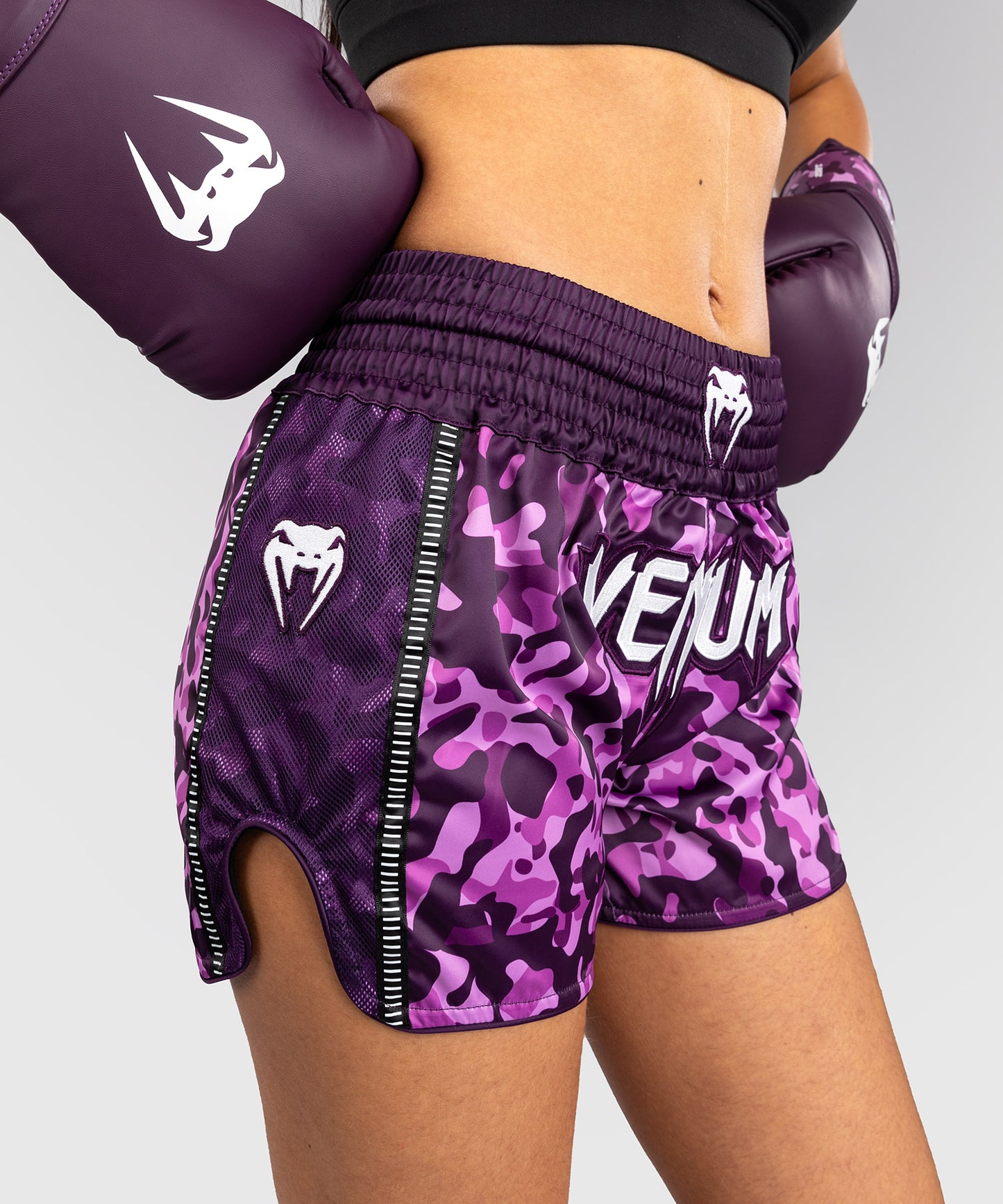 Short de Muay Thai Venum Iris - Prune/Rose
