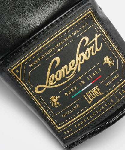 Leone Orlando Classico Schnürsenkel Boxhandschuhe - Schwarz