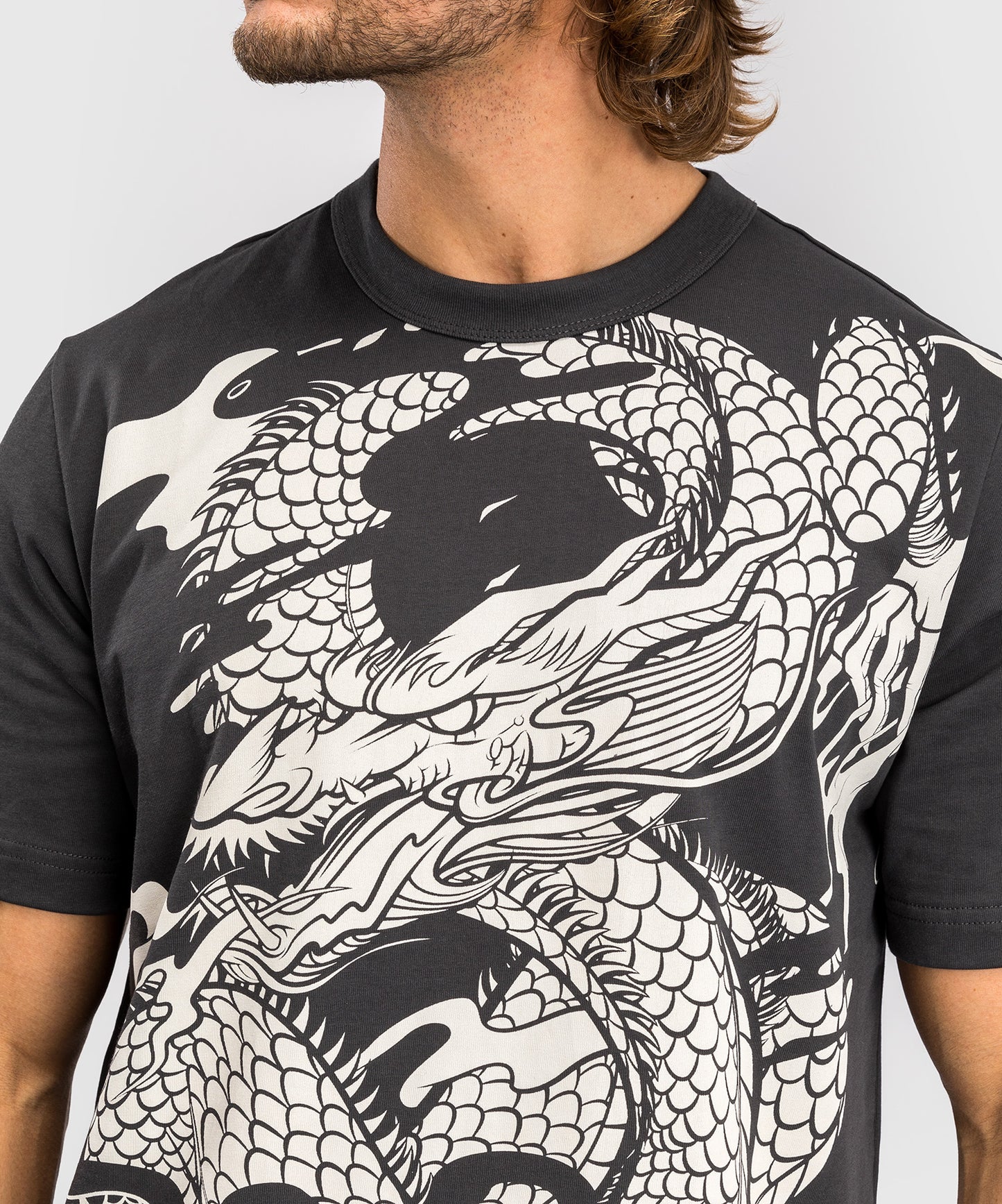 T-shirt Venum Dragon’s Flight - Gris Charbon/Blanc Crème