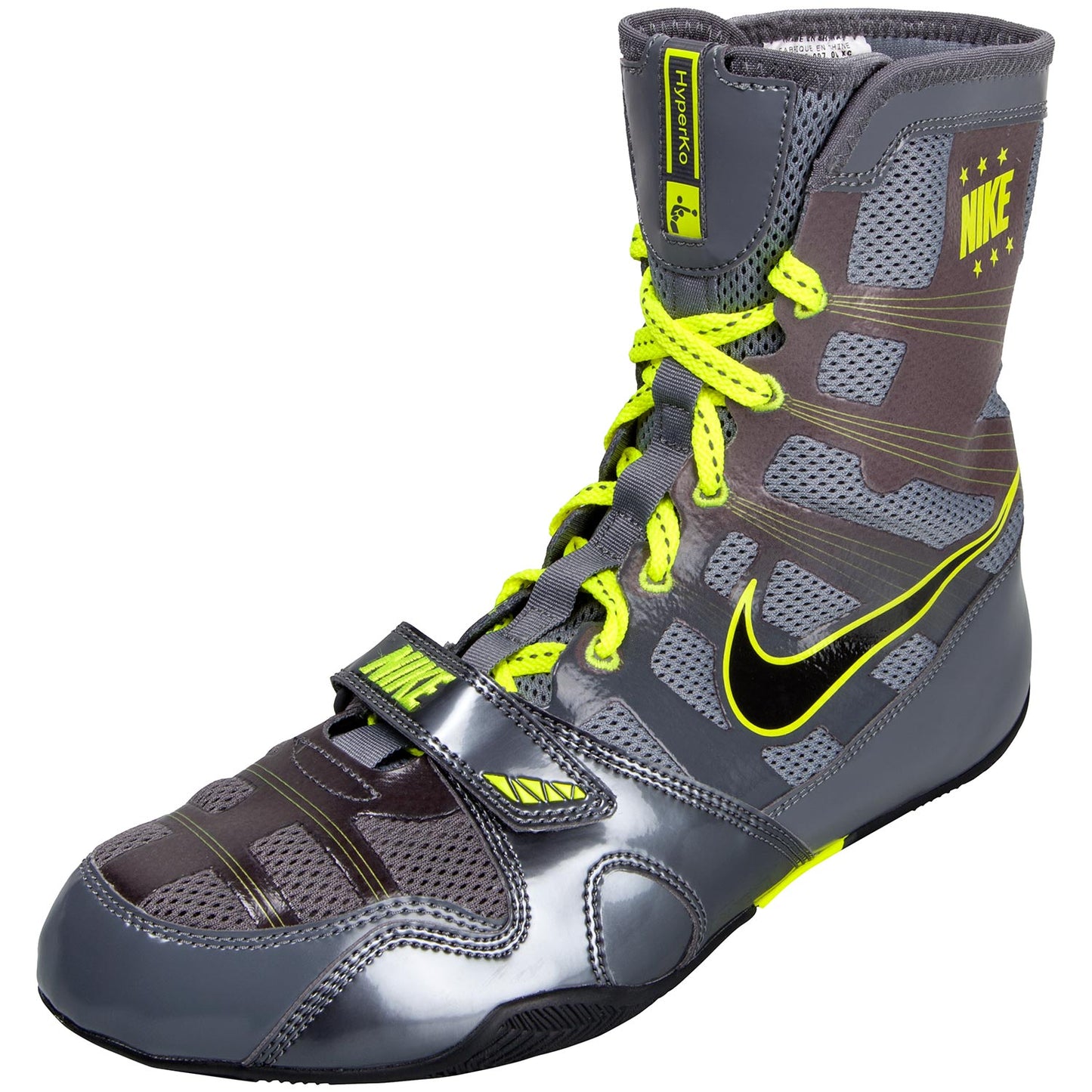 Nike Hyperko Mid-High Boxing Shoes - Grey/Yellow