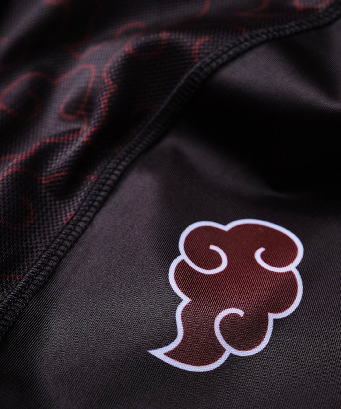 Elion X Naruto Akatsuki Kurzarm-Rashguard - Schwarz/Rot