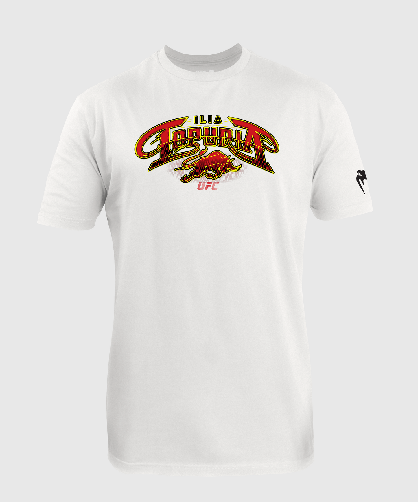 Men's UFC Unrivaled by Venum White Ilia Topuria T-Shirt