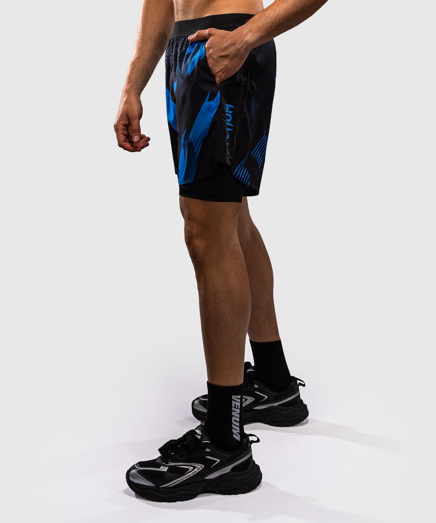 Venum No-Gi 6.0 Pantalón Corto de Entrenamiento - Negro/Azul