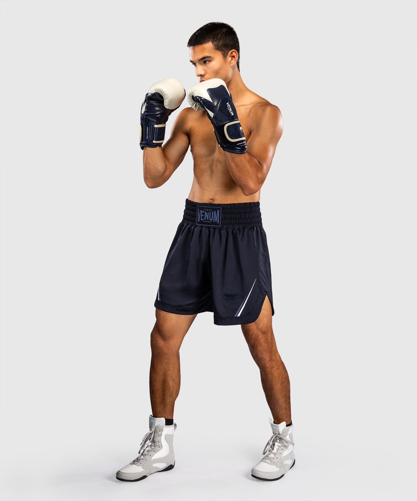 Venum G-Core Pantalón Corto de Boxeo - Azul Marino/Blanco