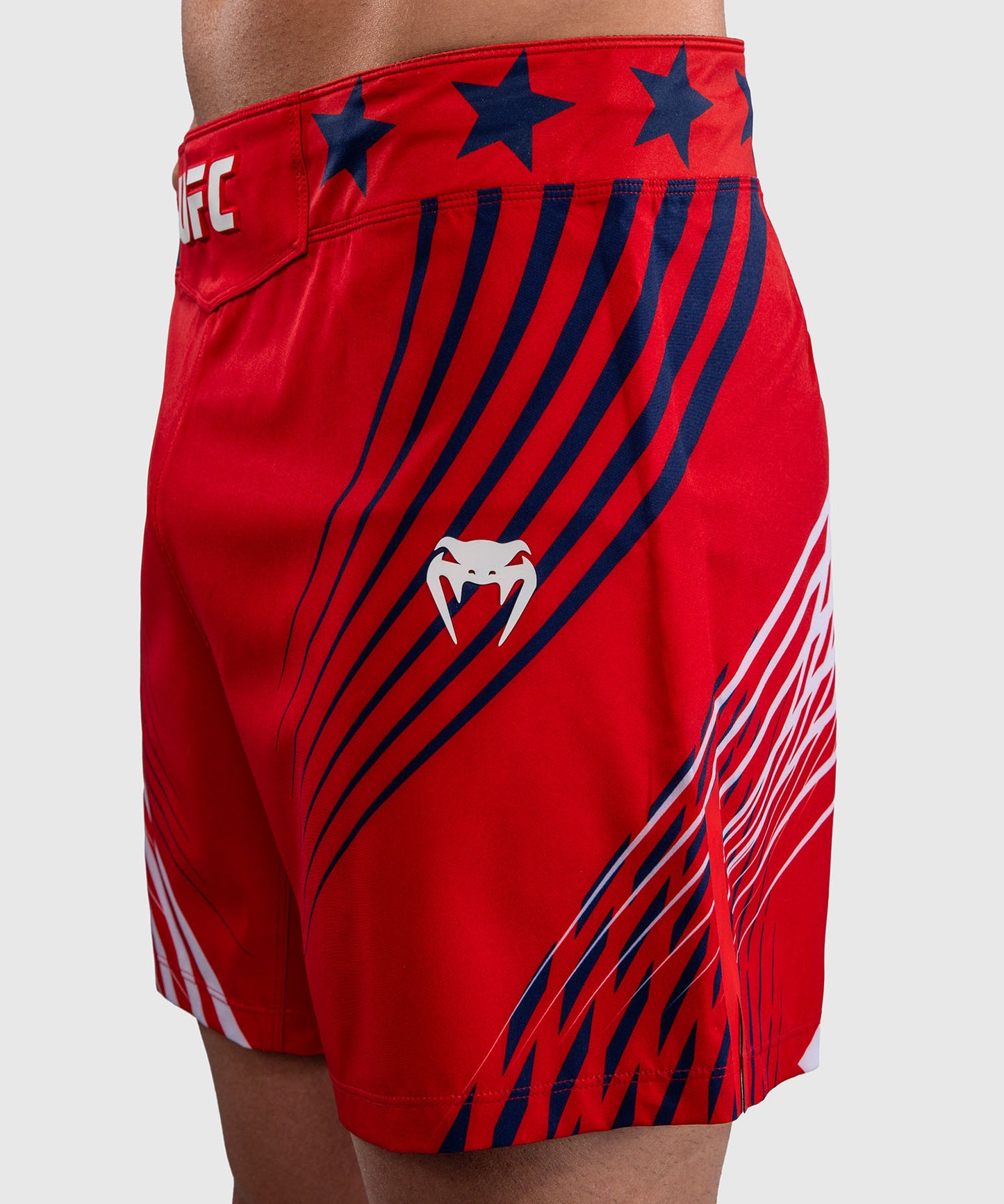 Men's Official UFC Freedom 250 by Venum Red Authentic Fight Night Short Fit Fight Short