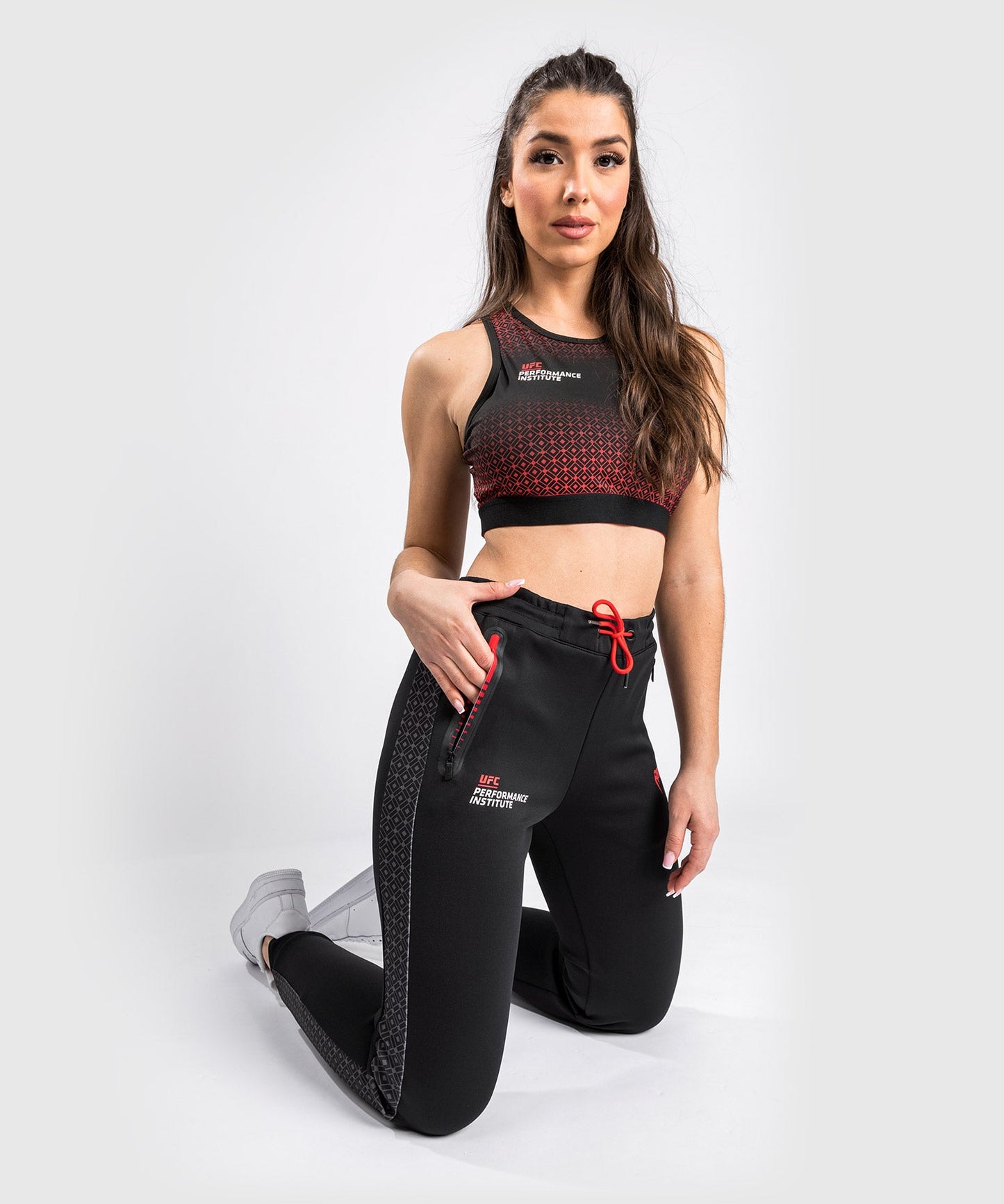 Venum Performance Institute UFC Jogginghose - Damen - Schwarz/Rot