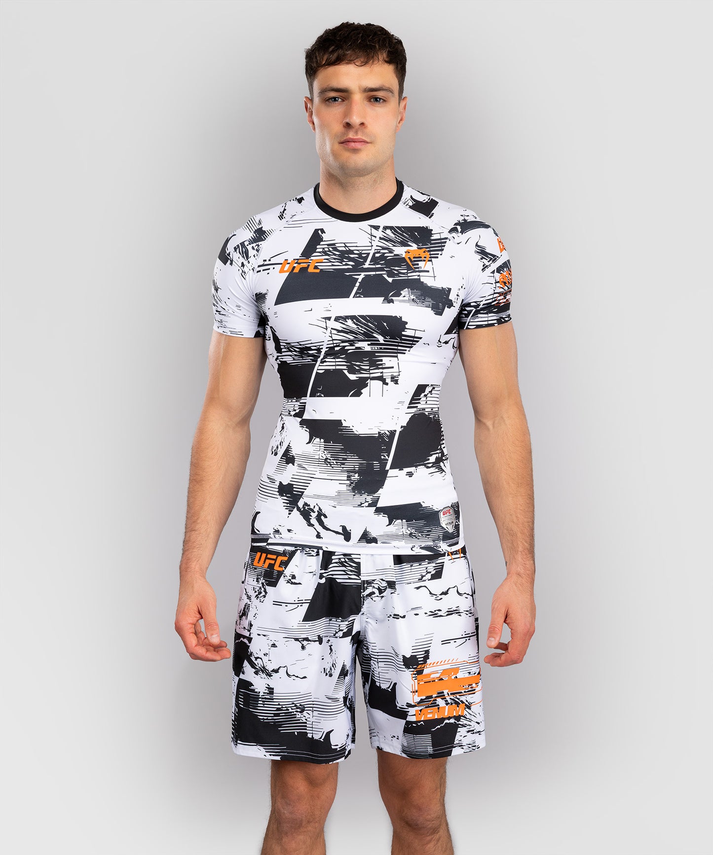 Men's UFC Zenith by Venum White Authentic Fight Week Performance Short Sleeve Rashguard