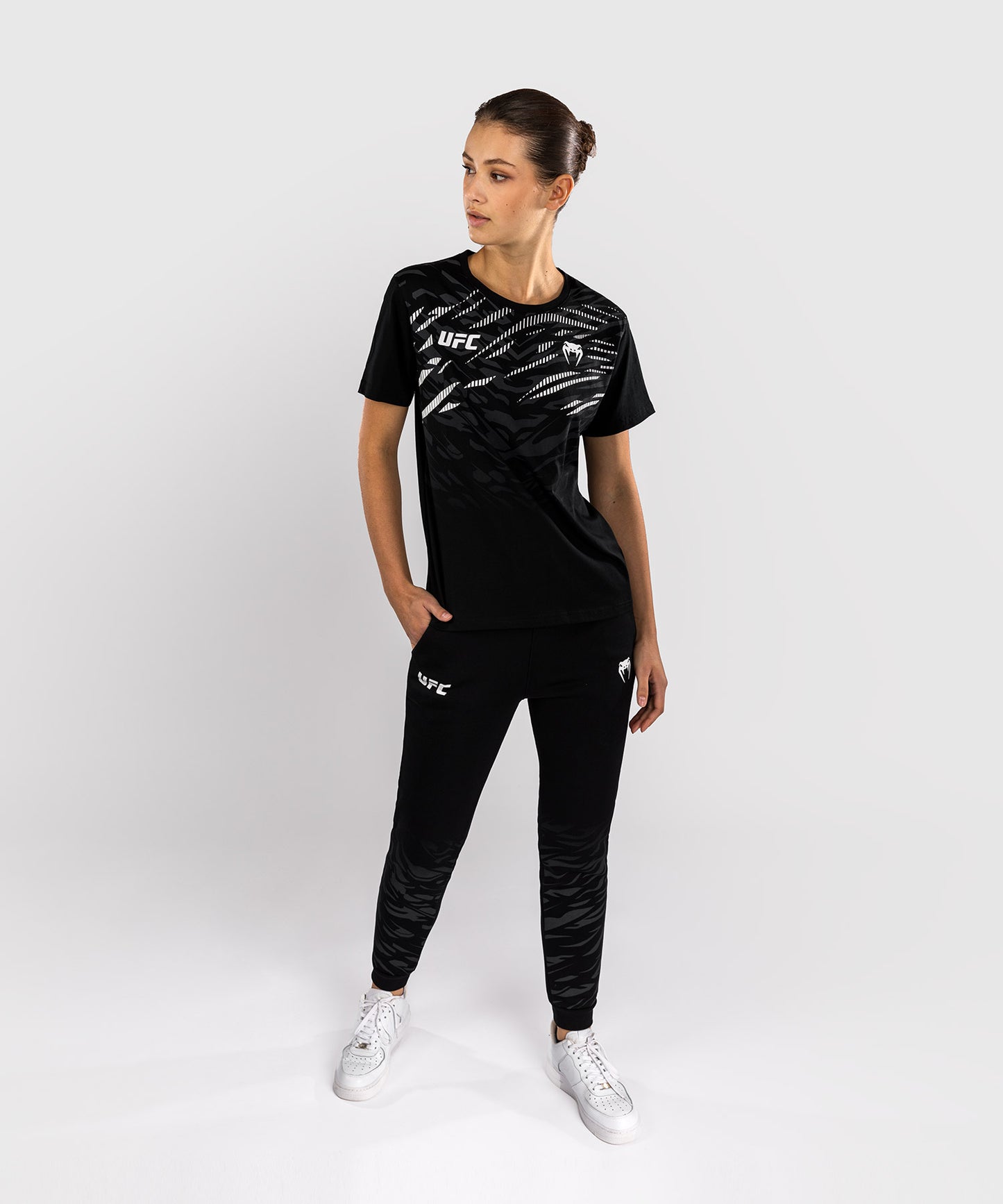 UFC Fusion by Venum Replica Damen Kurzarm T-Shirt - Schwarz