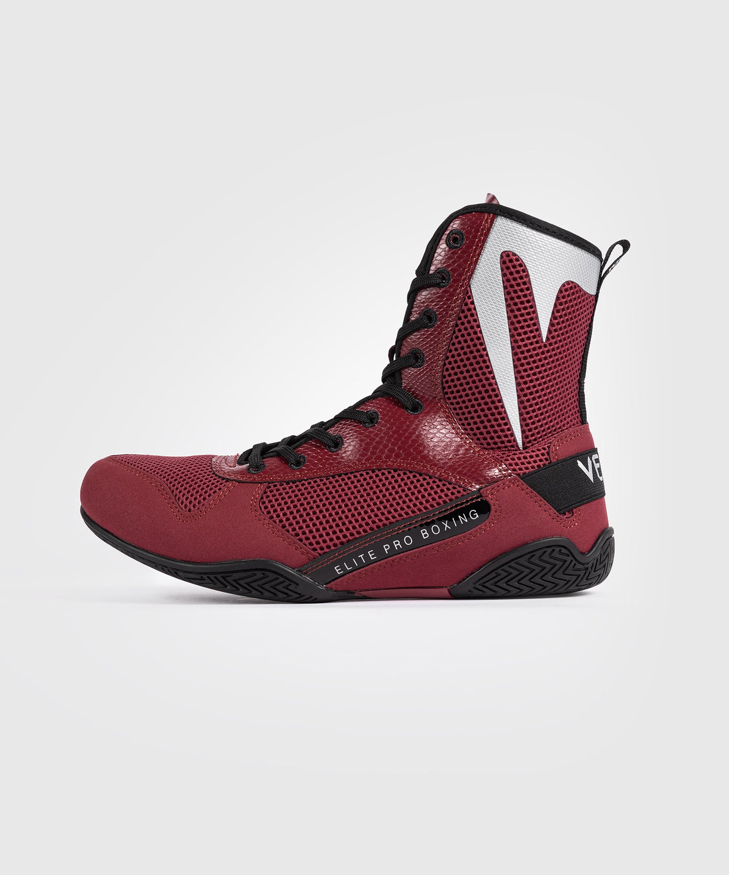 Venum Elite Boxschuhe - Burgund/Silber