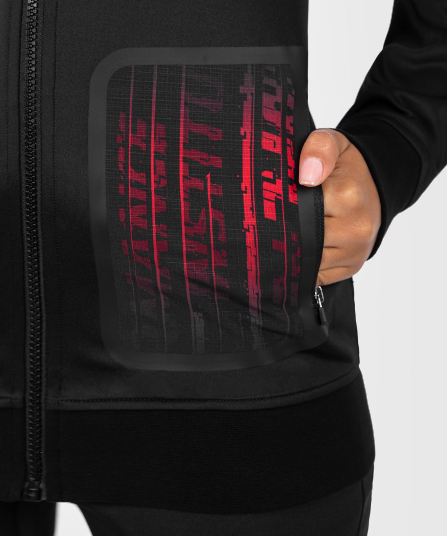 UFC Venum Performance Institute 2.0 Zip Hoodie für Frauen - Schwarz/Rot