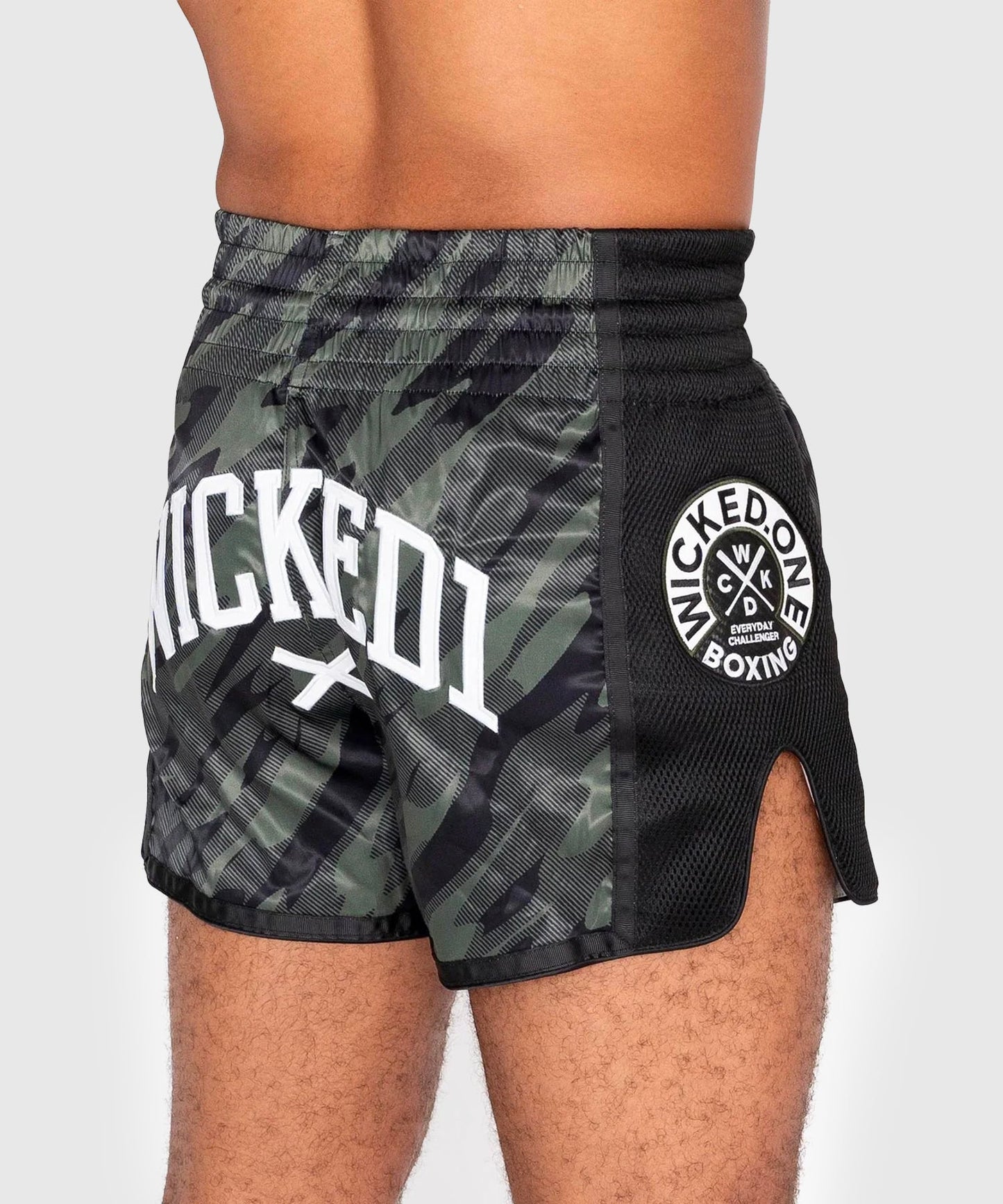 Short De Muay Thai Wicked One Fury - Noir/Kaki