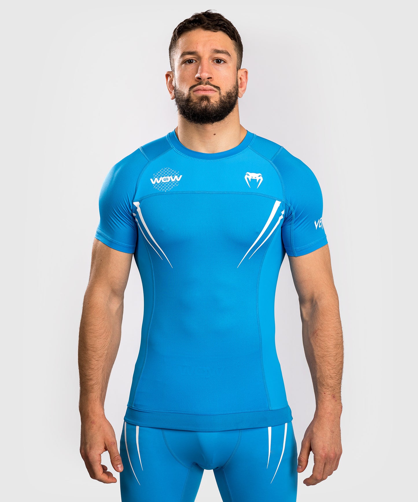 Venum x WOW FC Kurzarm Rashguard - Pacific Blue