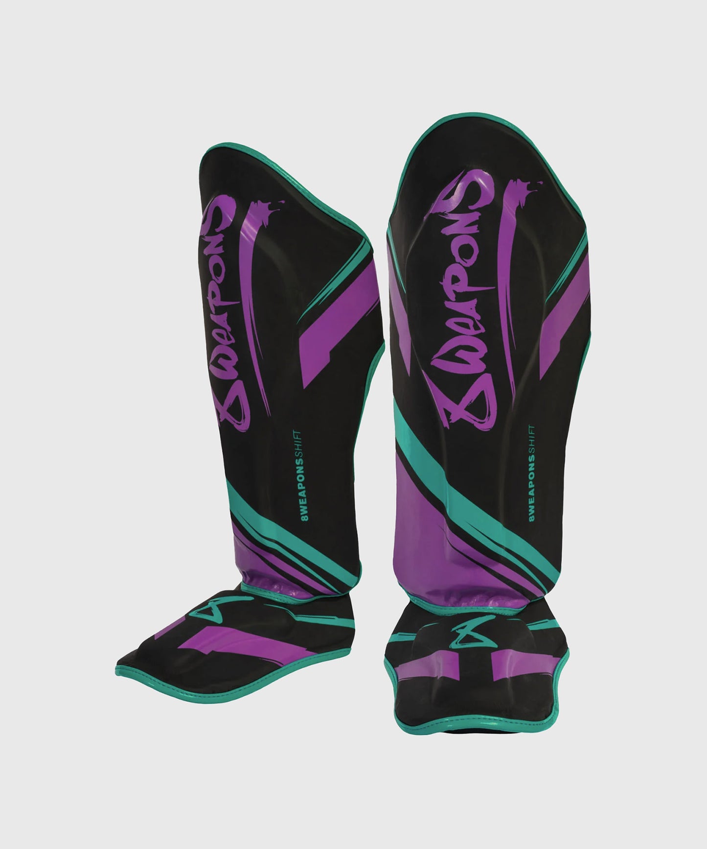 8 Weapons Shift Cyber Schienbeinschoner - Schwarz/Violett