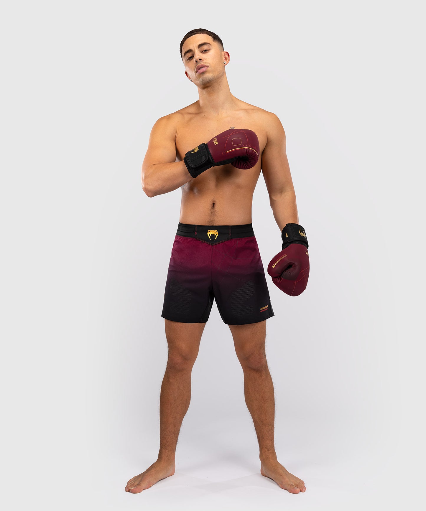 Venum Tactical XT Pantalones cortos de lucha - Negro/Burdeos/Oro