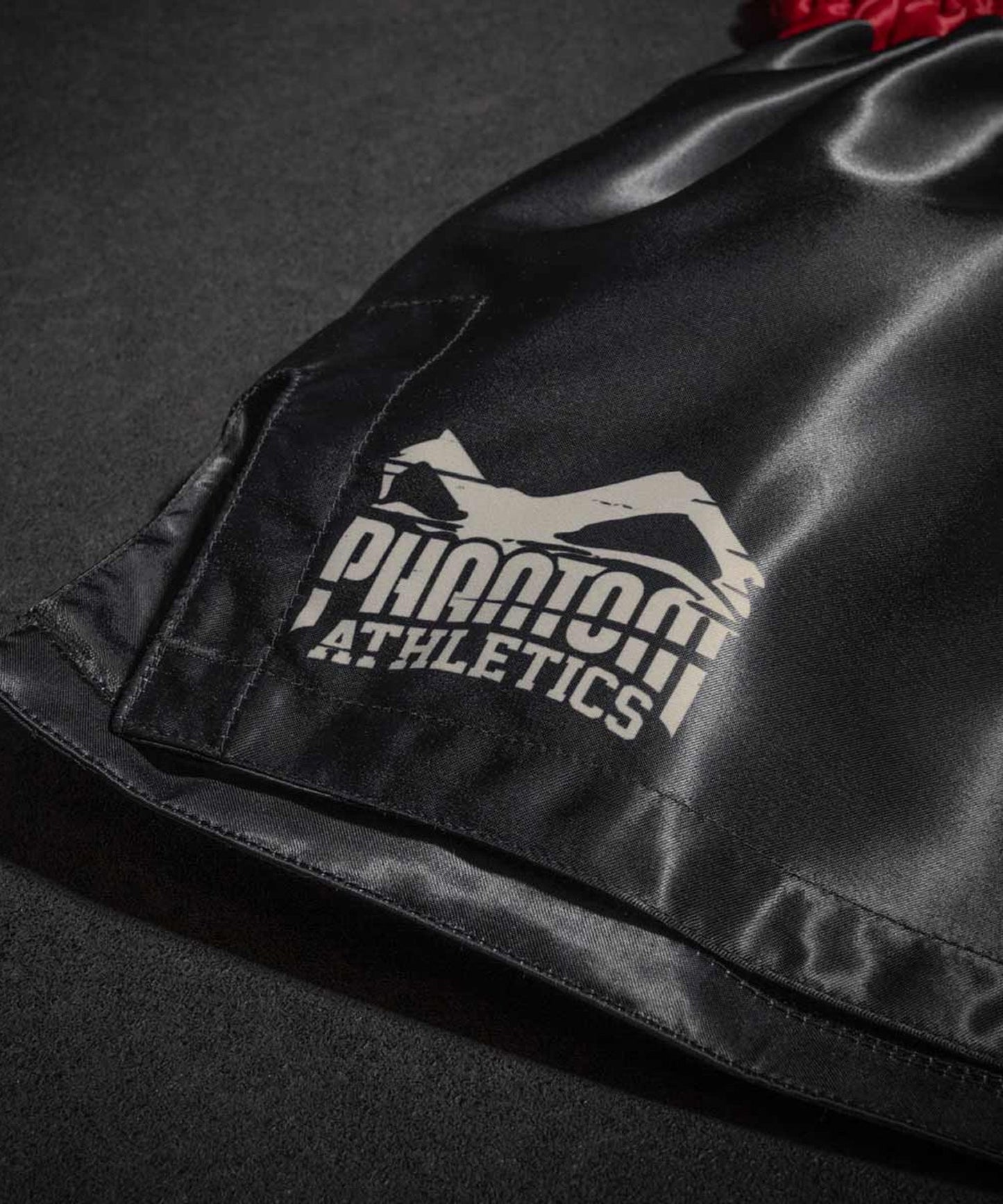 Phantom Athletics Tiger Unit Pantaloncini Muay Thai - Nero/Rosso