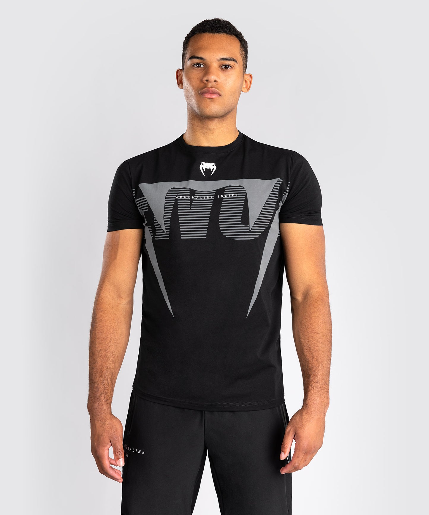 T-shirt Venum Adrenaline – Noir/Gris Argenté