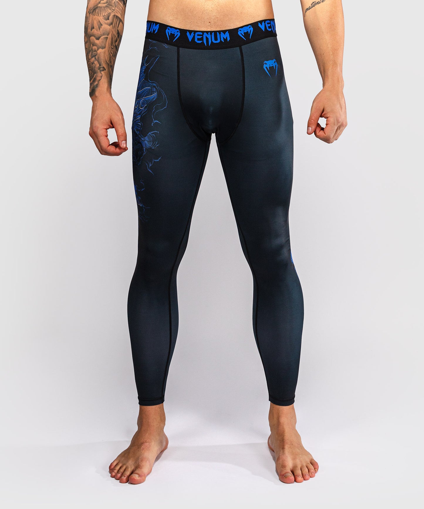 Venum Thunder Dragon Pantaloni a Compressione – Nero/Blu Reale