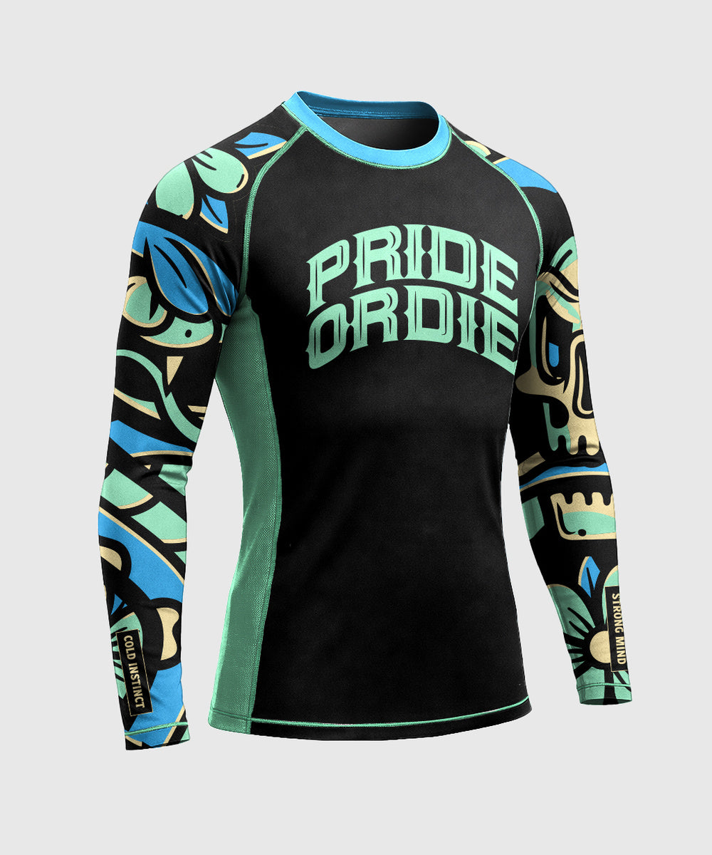 Rashguard Manches Longues Pride Or Die Cold Instinct - Bleu