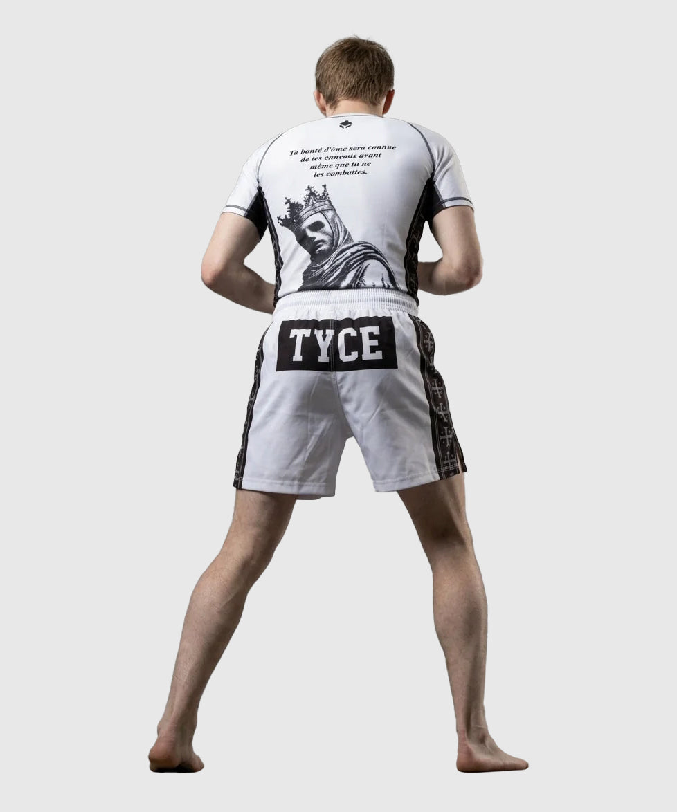 TYCE CULTURE OF WAR Balduin IV. Grappling-Rashguard - Weiß