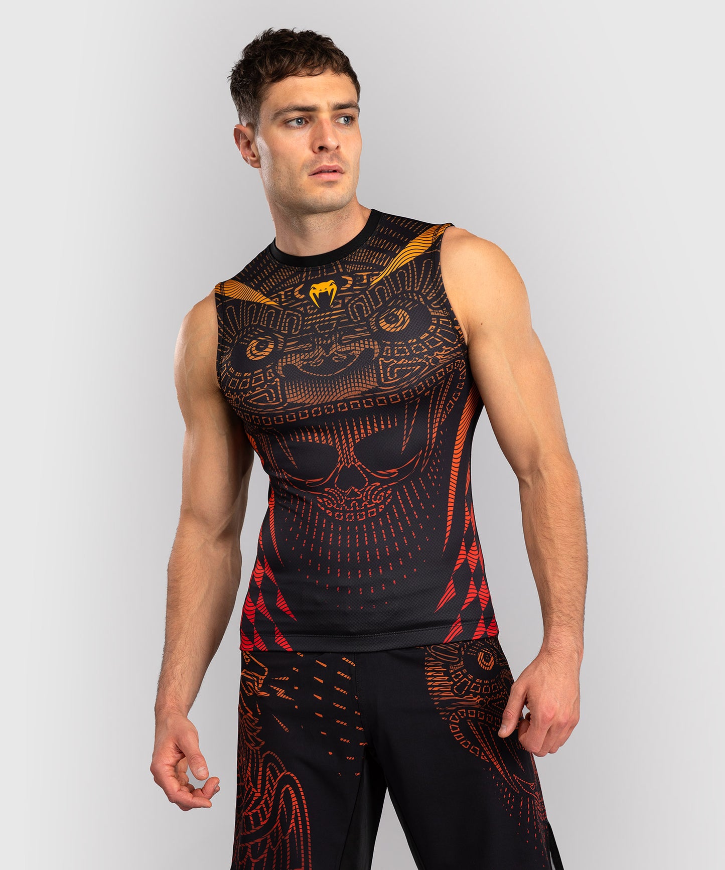 Venum Quetzal Fury Ärmelloses Rashguard - Schwarz/Fury Rot/Tangerine