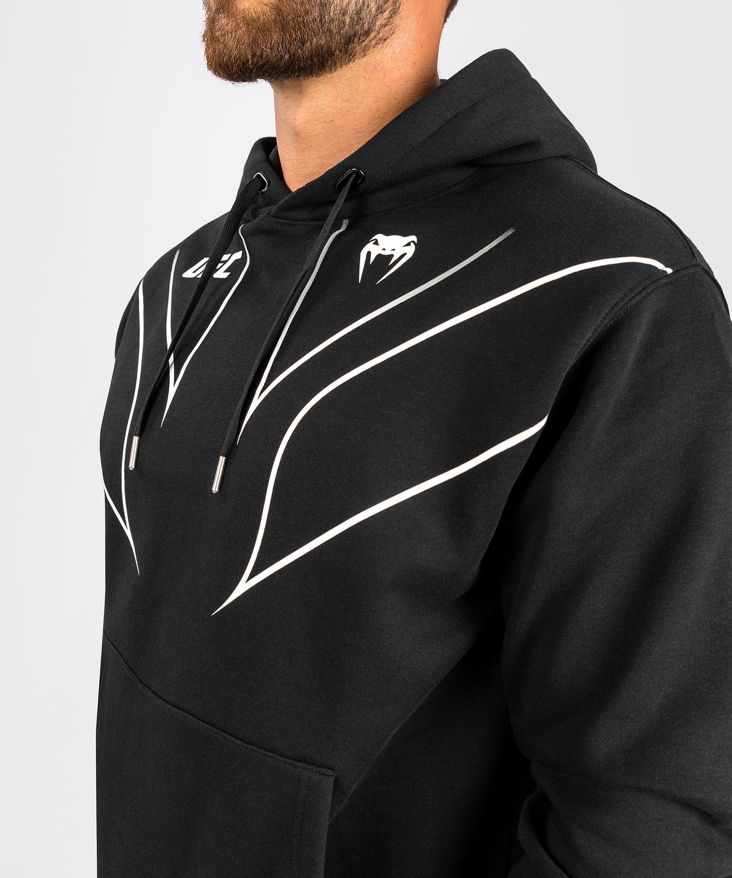 Sudadera con capucha y cremallera completa para hombre UFC Venum Replica 2.0 - Negro  