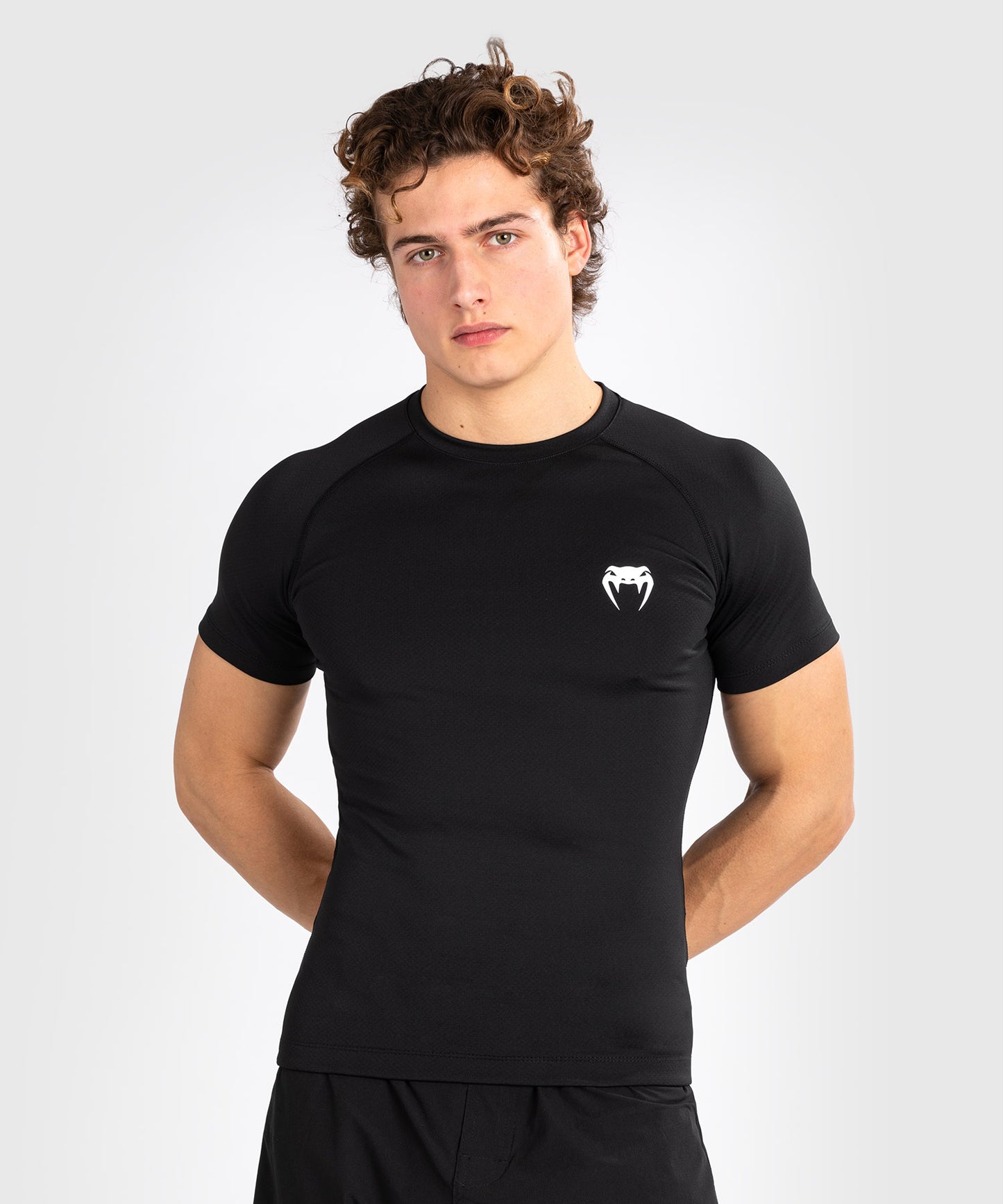 Venum Contender Herren Kurzarm Rashguard - Schwarz/Weiß