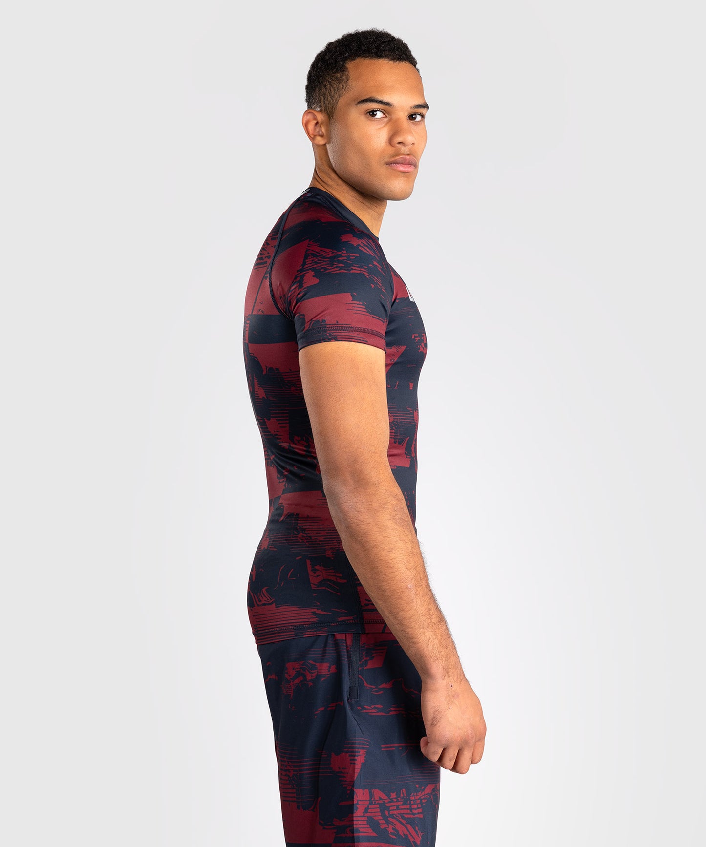 Men's UFC Zenith by Venum Burgundy Authentic Fight Week Performance Short Sleeve Rashguard