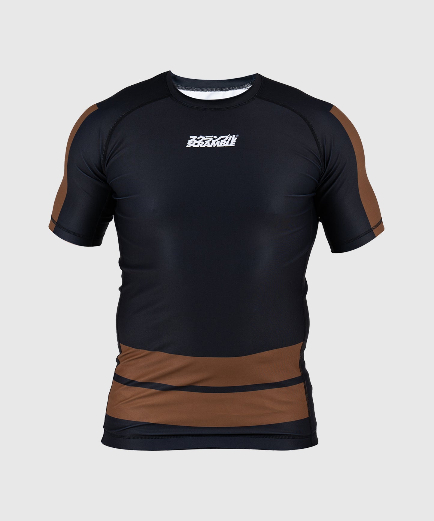 Scramble Ranked Rashguard de Manga Corta - Marrón