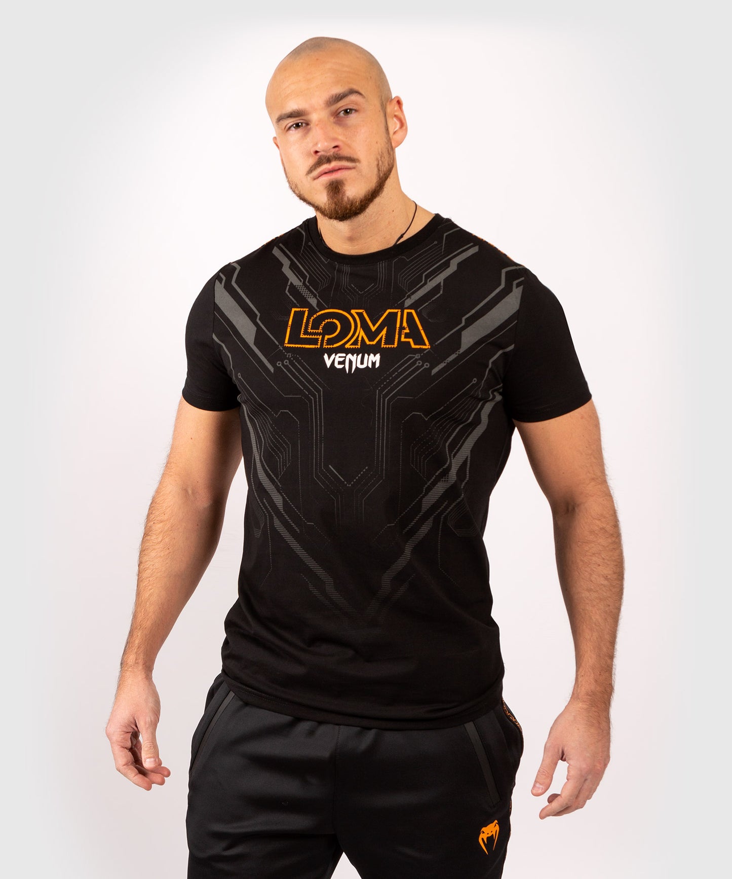 Venum Loma Fight 11/12 T-Shirt - Schwarz/Orange